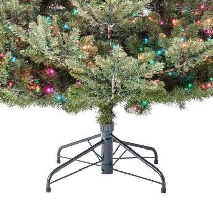 7.5' Pre-Lit Grand Spruce Green Artificial Christmas Tree with 2250 LumaDazzle Color-Changing Twinkle LED Lights, by My Texas House