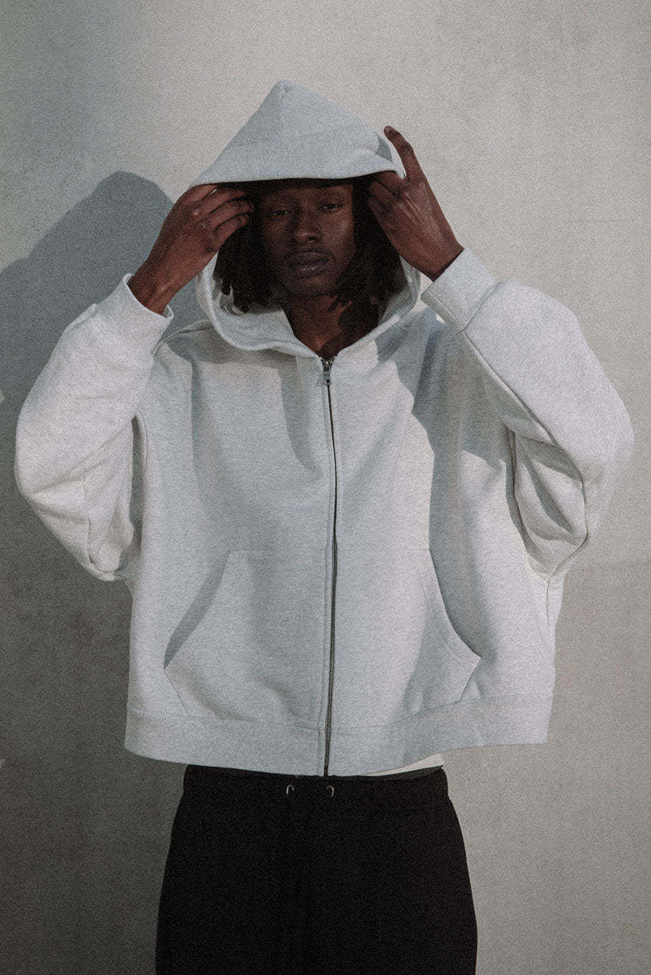 ZIP RECTANGLE HOODIE