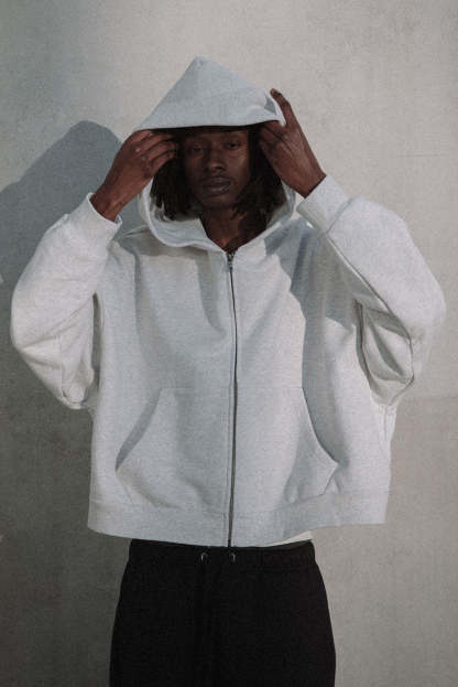 ZIP RECTANGLE HOODIE