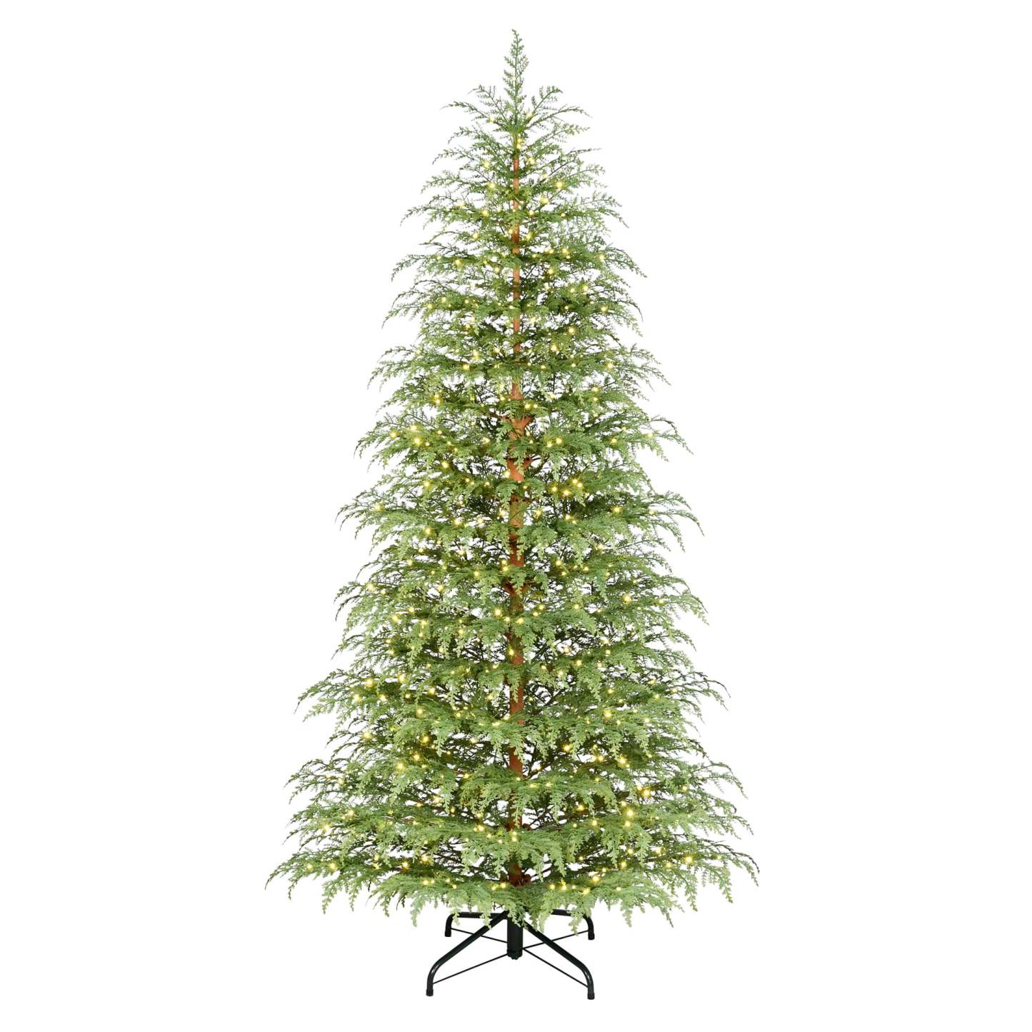 7.5' Pre-Lit Green Cypress Artificial Christmas Tree with 500 Warm White Twinkle LED Lights, by My Texas House