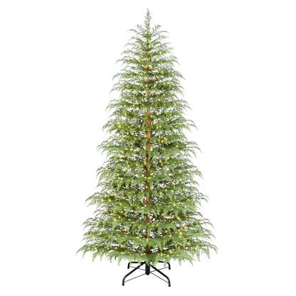 7.5' Pre-Lit Green Cypress Artificial Christmas Tree with 500 Warm White Twinkle LED Lights, by My Texas House