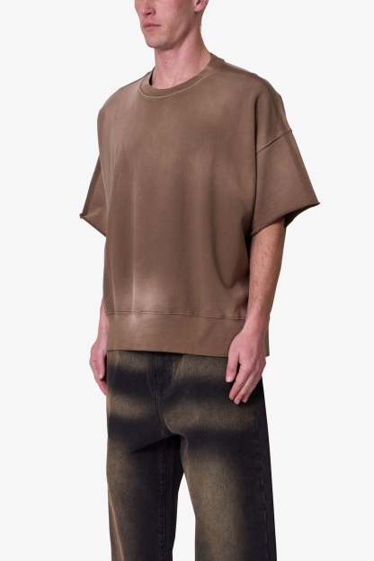 Oversized Crewneck Tee - Tan