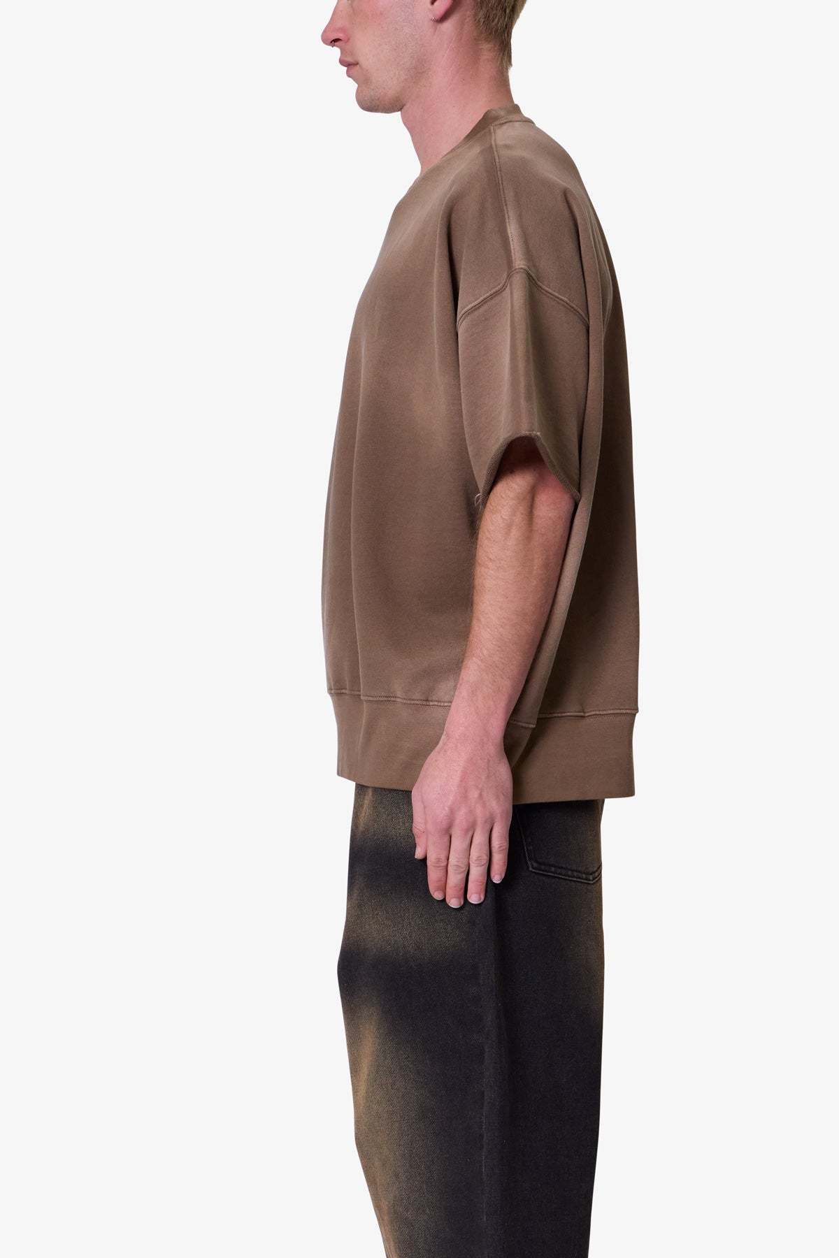 Oversized Crewneck Tee - Tan