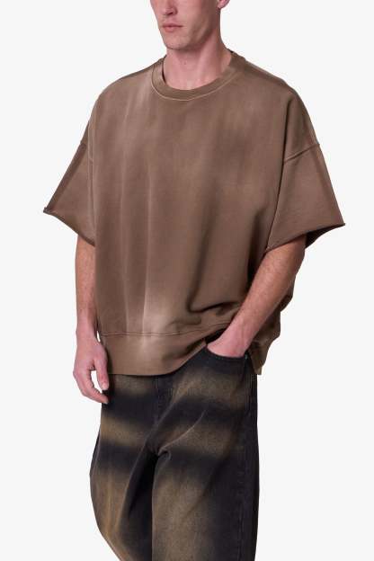 Oversized Crewneck Tee - Tan