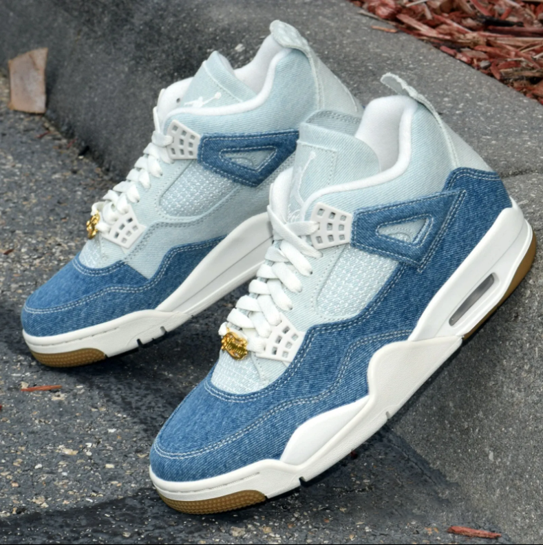 Nike Air Jordan 4 Retro Tex Shoes "Denim" Sail Gum IB6716-100 Multi Sizes NEW