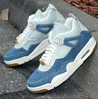 Nike Air Jordan 4 Retro Tex Shoes "Denim" Sail Gum IB6716-100 Multi Sizes NEW