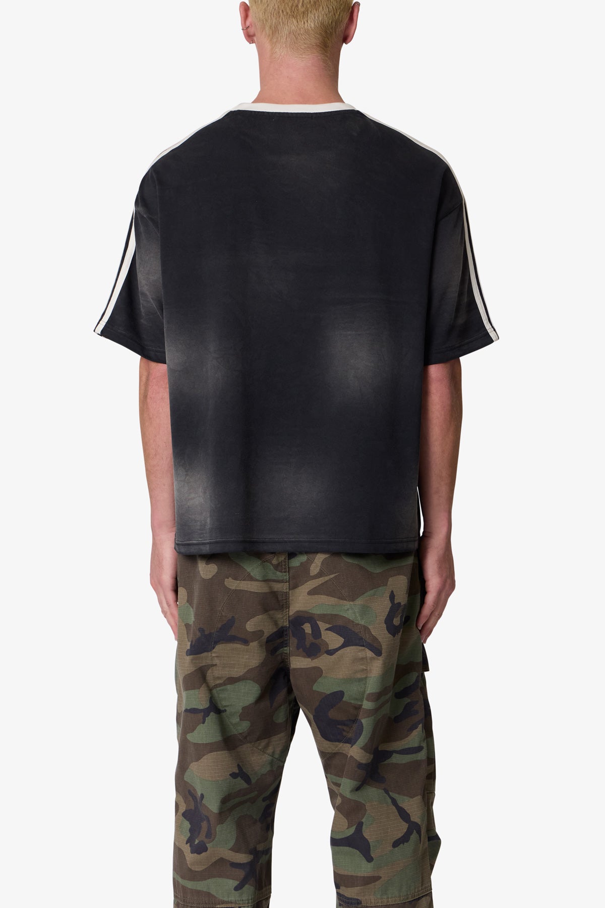 Striped Soccer Tee - Black