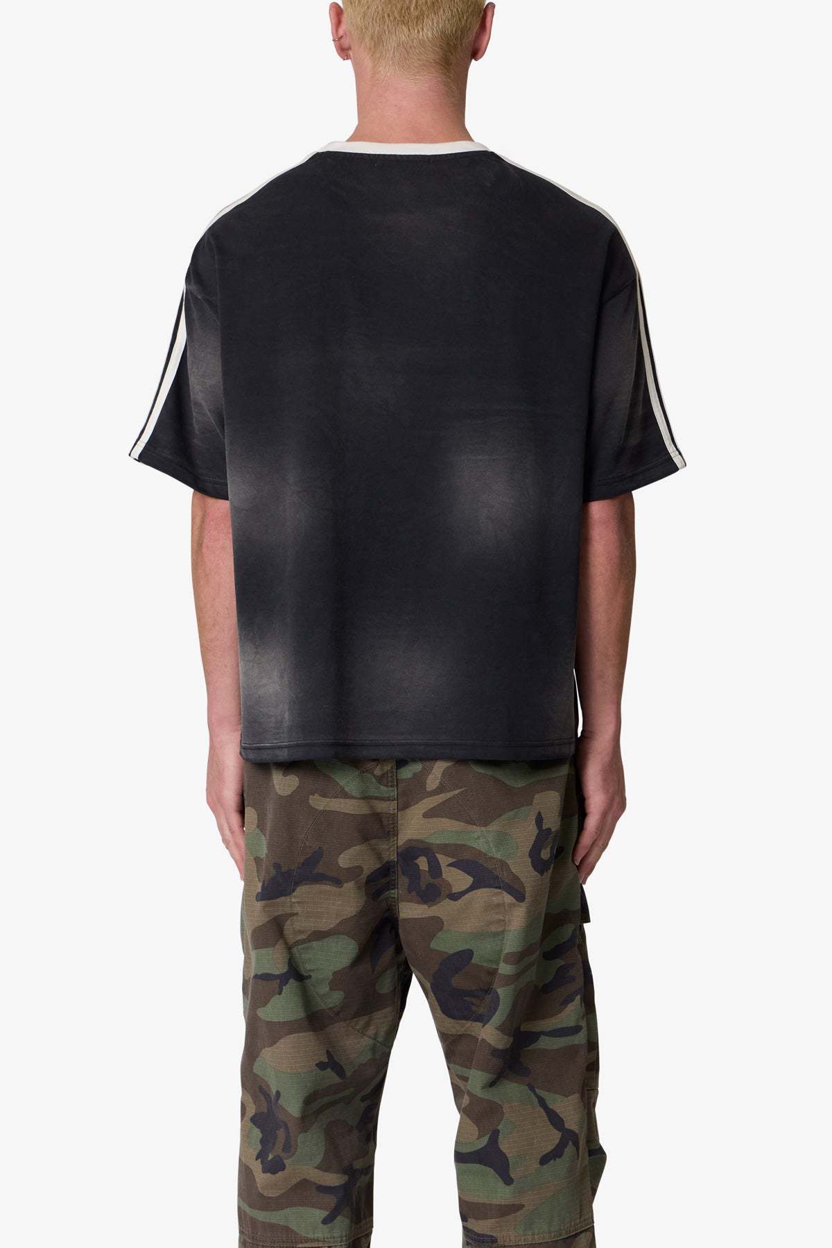 Striped Soccer Tee - Black