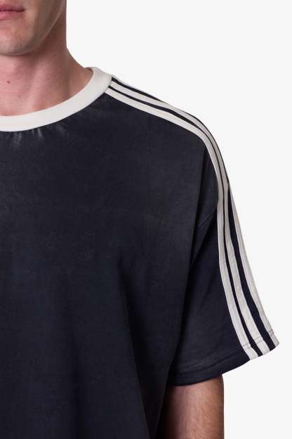 Striped Soccer Tee - Black