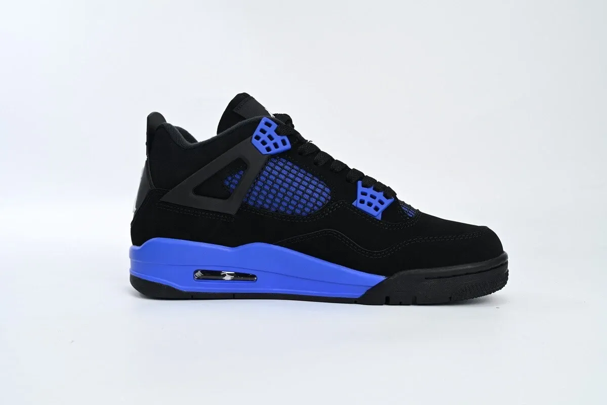 Jordan 4 Retro Black Blue Thunder 