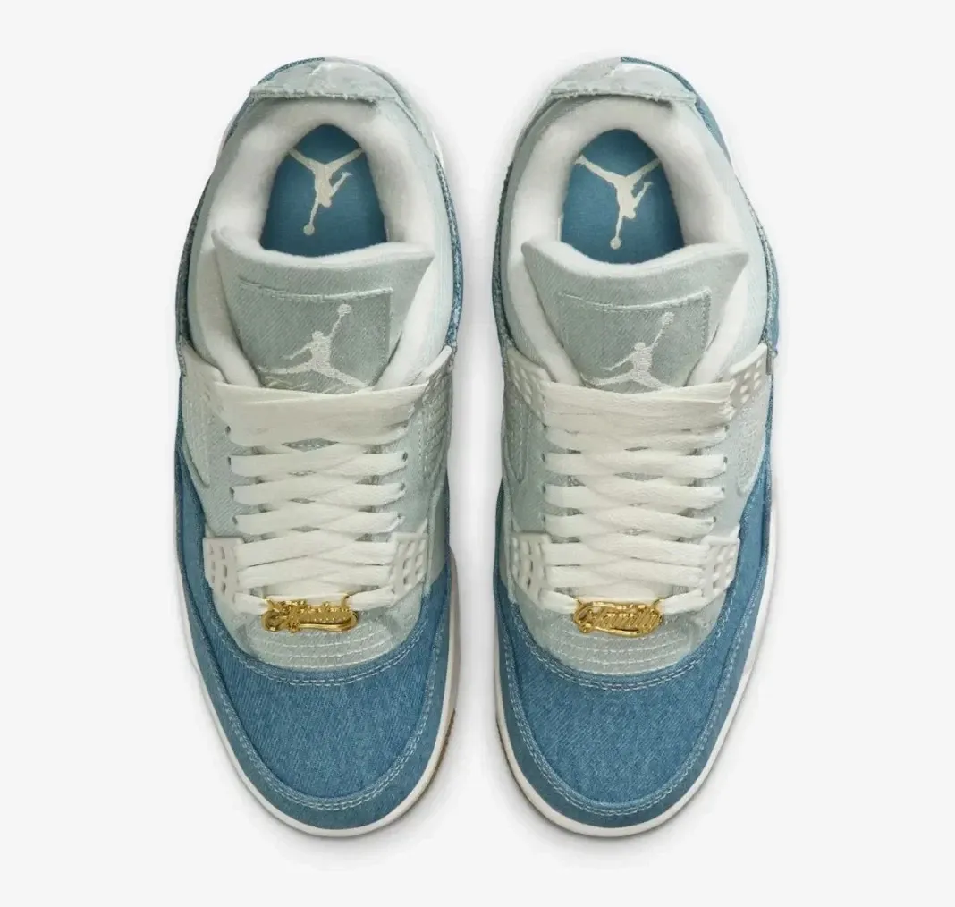 Nike Air Jordan 4 Retro Tex Shoes "Denim" Sail Gum IB6716-100 Multi Sizes NEW