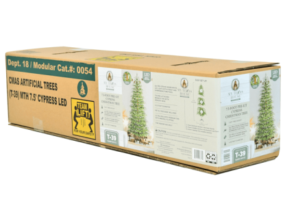 7.5' Pre-Lit Green Cypress Artificial Christmas Tree with 500 Warm White Twinkle LED Lights, by My Texas House