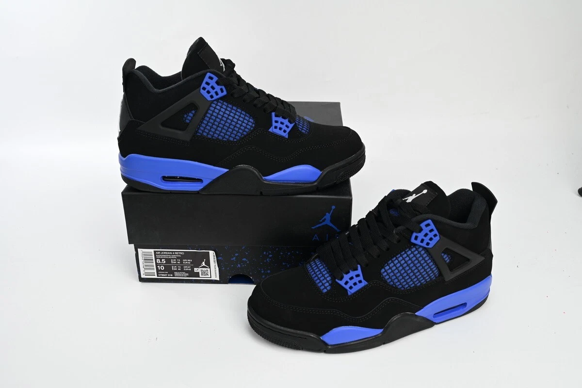 Jordan 4 Retro Black Blue Thunder 
