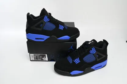 Jordan 4 Retro Black Blue Thunder 