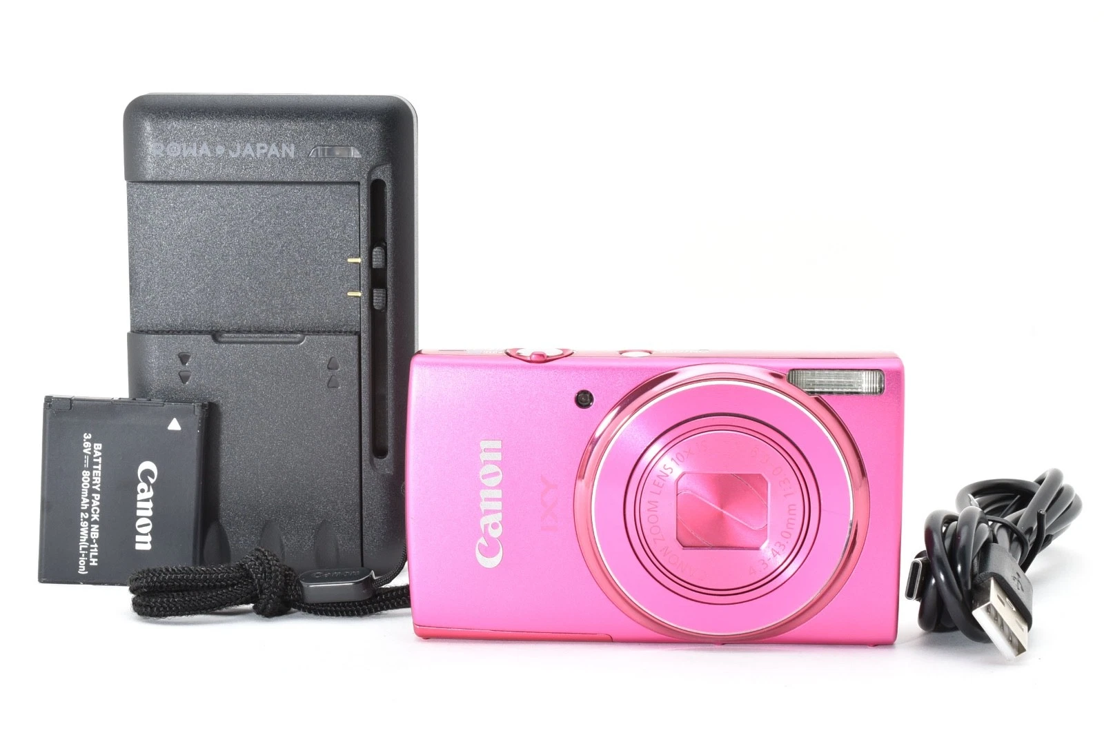 Canon IXY 140 Pink 20MP Digital Camera ELPH 150IS IXUS155 JAPAN
