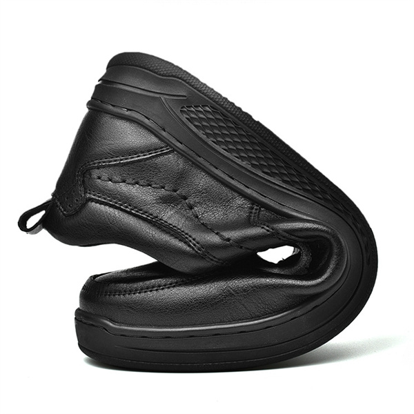 Men's genuine leather non-slip padded slip-on casual loafers