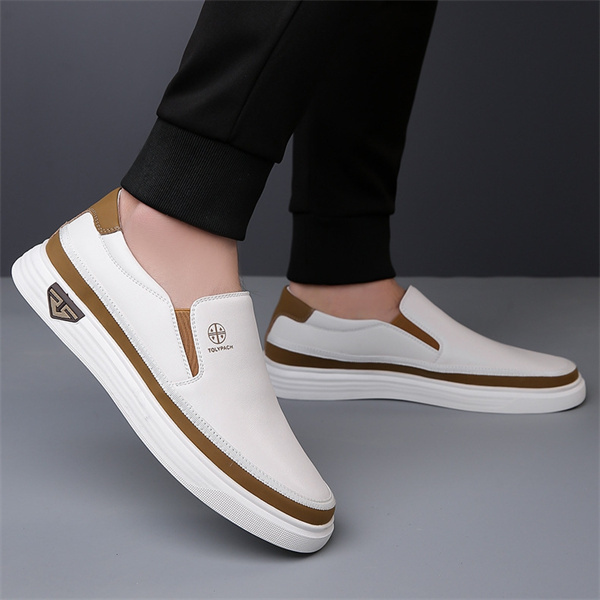 Men's genuine leather soft sole non-slip lightweight casual loafers