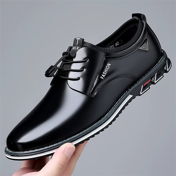 Genuine leather large size round toe casual men's leather shoes