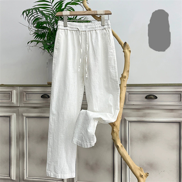 Breathable and loose-fitting casual men's linen trousers, perfect for spring and summer wear.