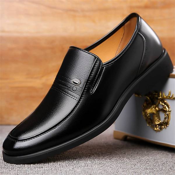 Genuine leather large size formal business slip-on men's loafers
