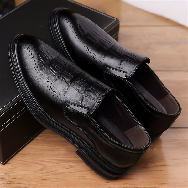 Genuine leather plus size soft sole breathable brogue business formal men's leather shoes
