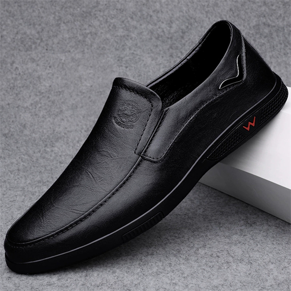 Breathable leather soft sole men's casual shoes
