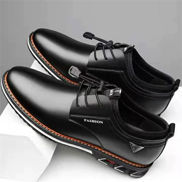 Genuine leather large size round toe casual men's leather shoes