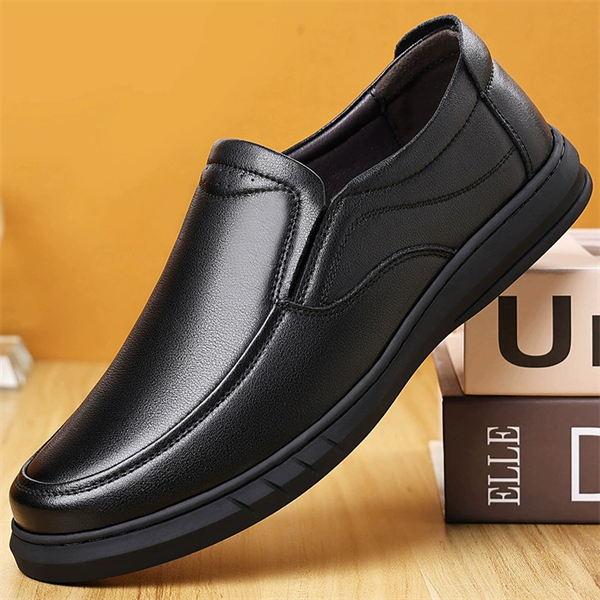 Genuine leather, soft and durable, suitable for middle-aged and elderly men, business leather shoes for spring and autumn.