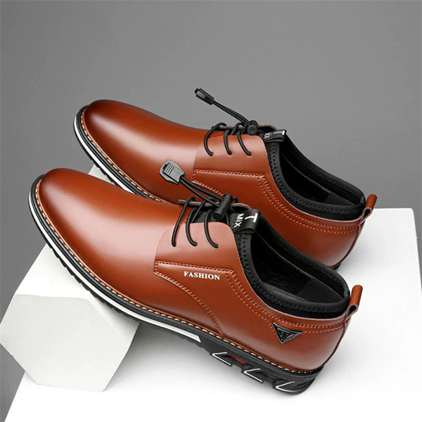 Genuine leather large size round toe casual men's leather shoes