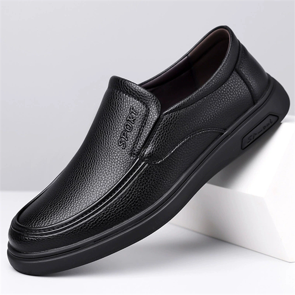 Genuine leather plus size soft sole non-slip slip-on men's casual shoes
