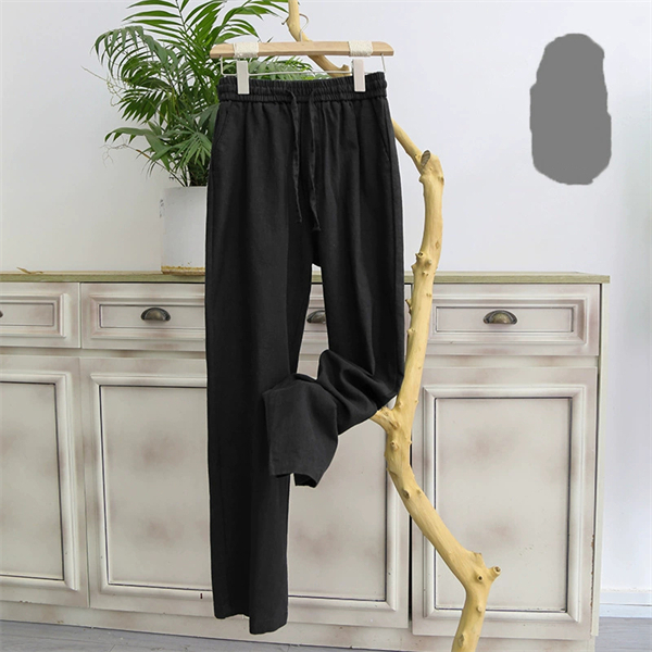 Breathable and loose-fitting casual men's linen trousers, perfect for spring and summer wear.