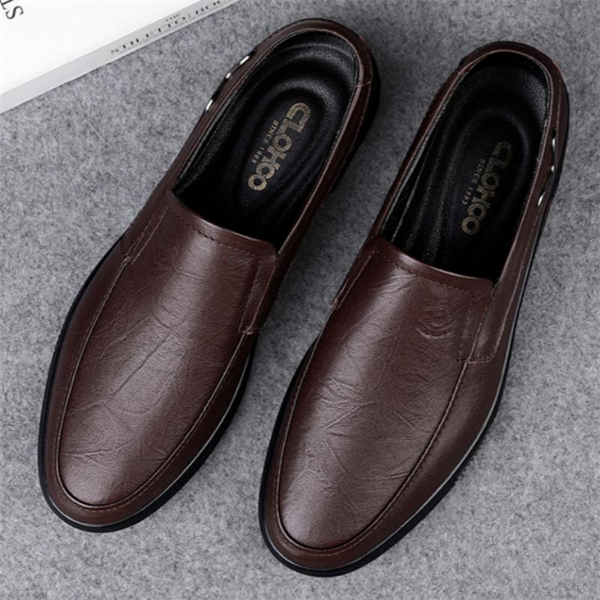Breathable leather soft sole men's casual shoes
