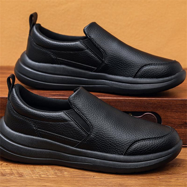 Genuine leather plus size non-slip waterproof slip-on casual shoes for men