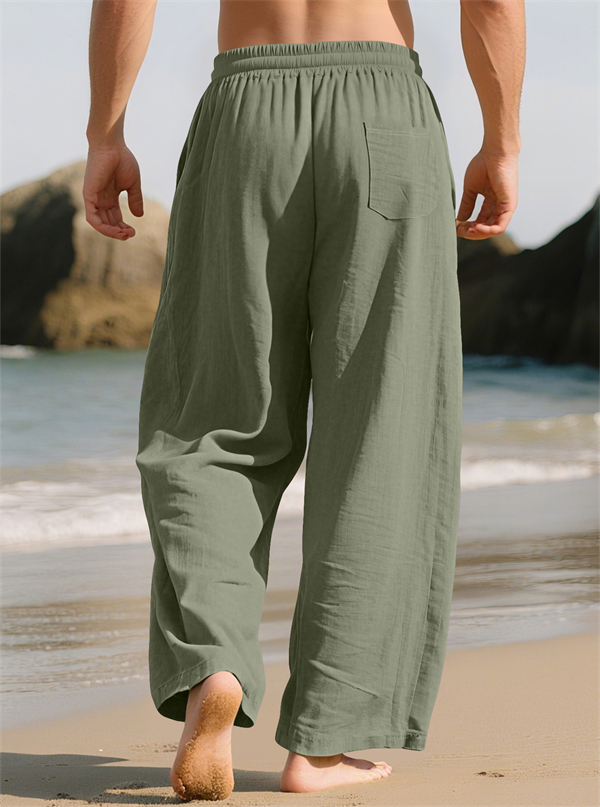 Linen Men's Sports Casual Pants