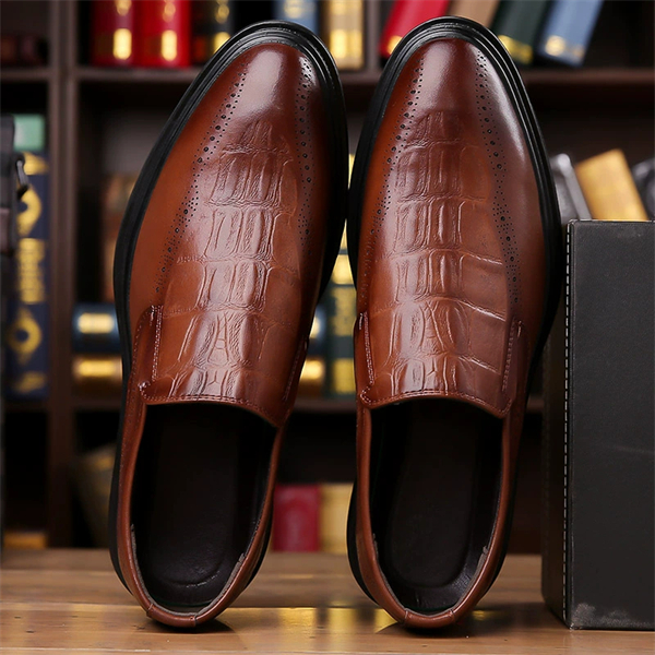 Genuine leather plus size soft sole breathable brogue business formal men's leather shoes