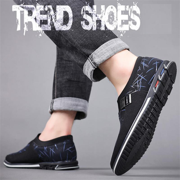 Genuine leather large size low top flat casual shoes for men