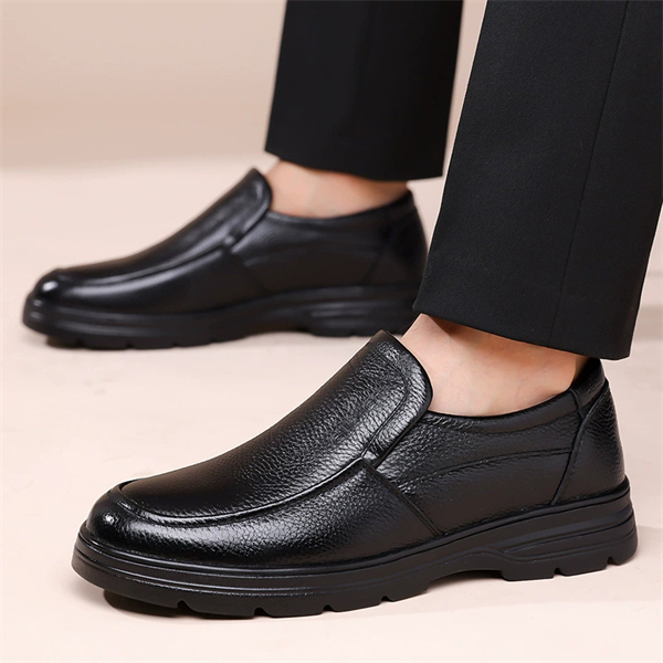 Genuine leather business casual spring and summer men's shoes for middle-aged and elderly men