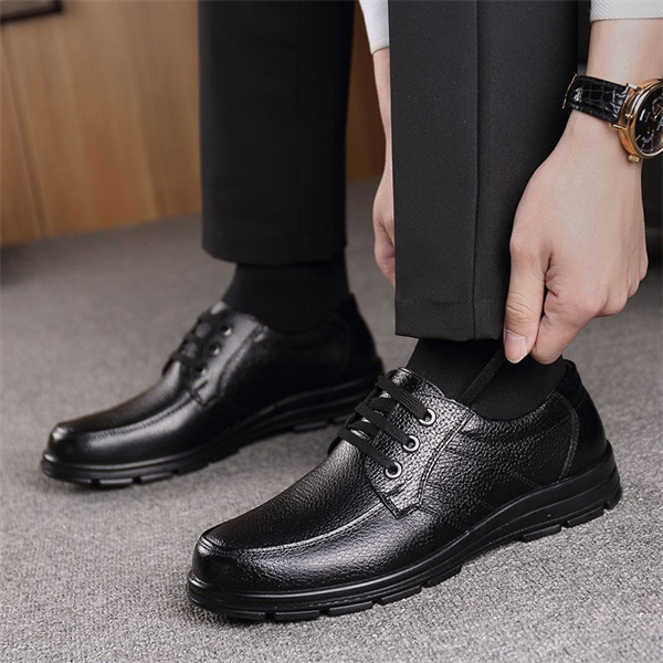 Genuine leather business casual spring and summer men's shoes for middle-aged and elderly men