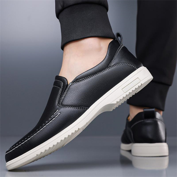 Genuine leather large size hand-sewn men's casual shoes