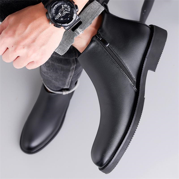 Genuine Leather Plus Size New High-Top Men's Martin Boots