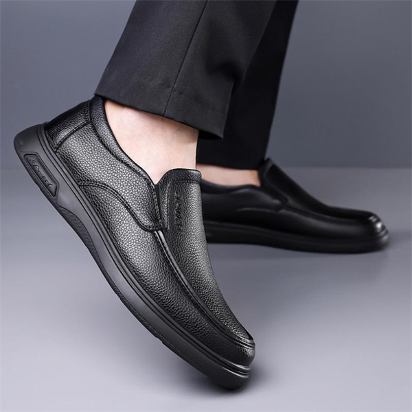 Genuine leather plus size soft sole non-slip slip-on men's casual shoes