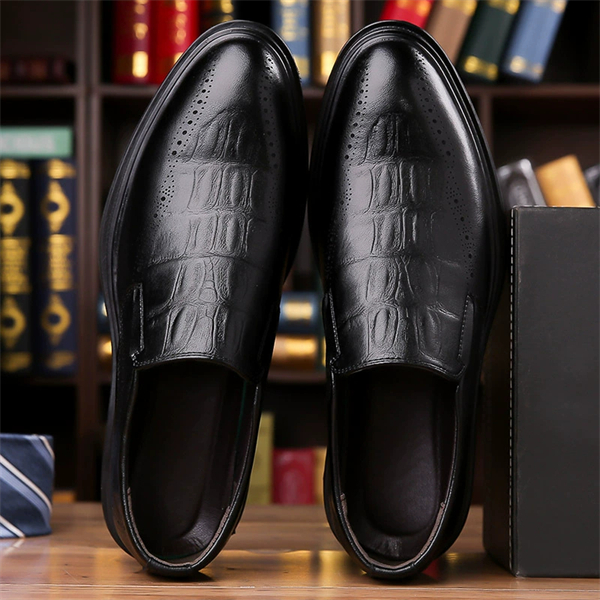 Genuine leather plus size soft sole breathable brogue business formal men's leather shoes