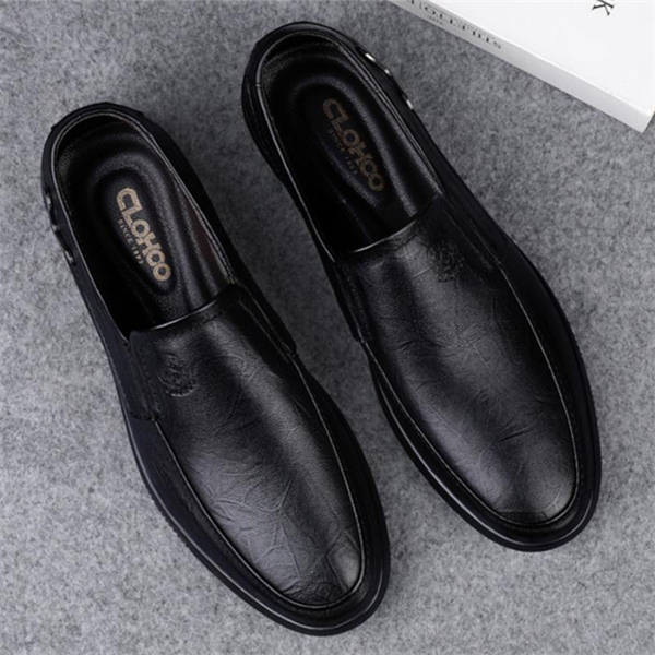 Breathable leather soft sole men's casual shoes