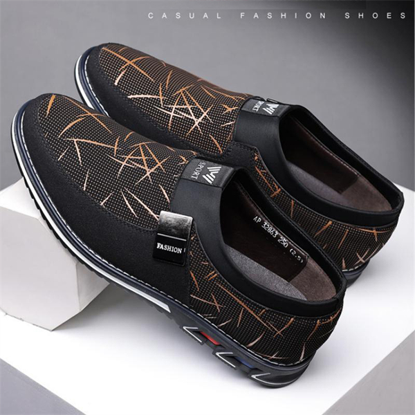 Genuine leather large size low top flat casual shoes for men