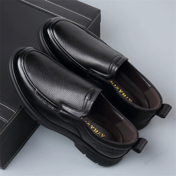Genuine leather, soft sole, soft surface, non-slip, breathable casual leather shoes for middle-aged and elderly men