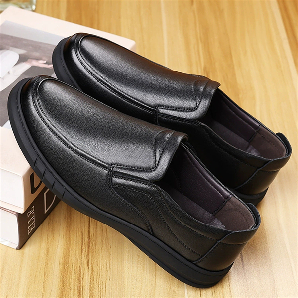 Genuine leather, soft and durable, suitable for middle-aged and elderly men, business leather shoes for spring and autumn.