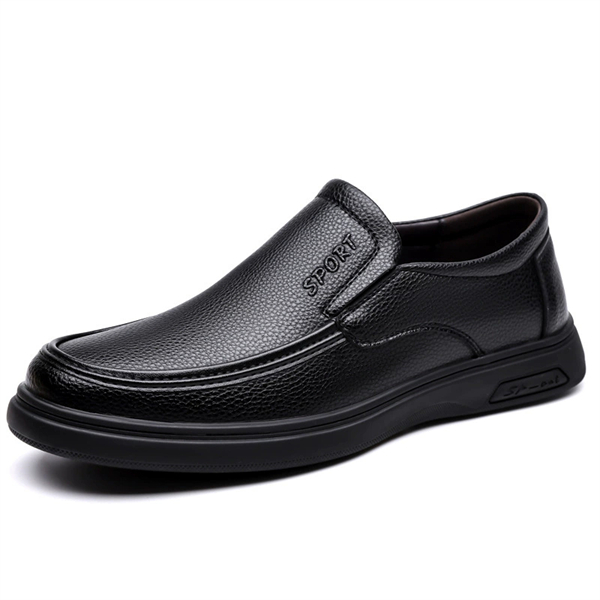 Genuine leather plus size soft sole non-slip slip-on men's casual shoes