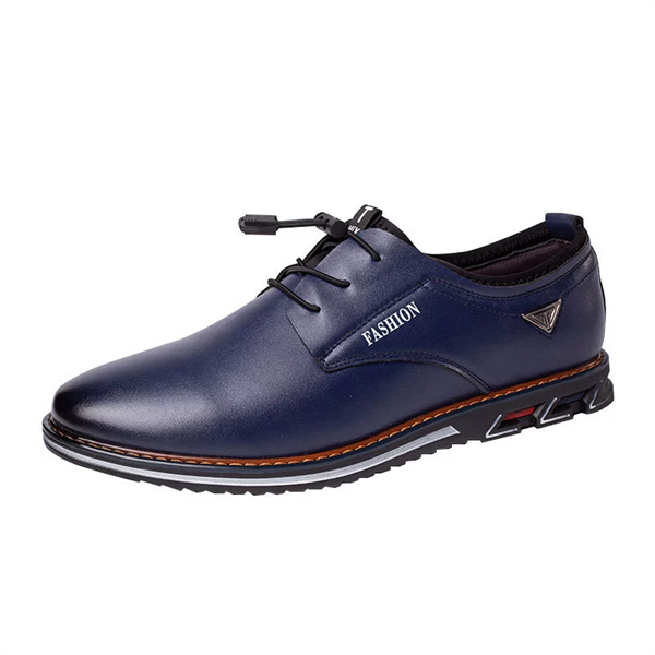Genuine leather large size round toe casual men's leather shoes