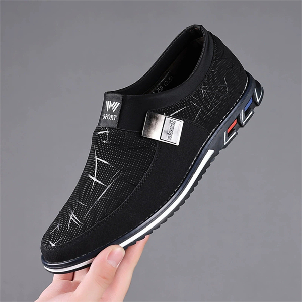 Genuine leather large size low top flat casual shoes for men
