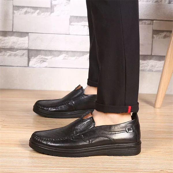Genuine leather soft-soled glossy breathable men's business leather shoes for spring and autumn
